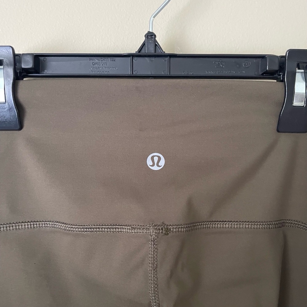 Leggings‎ Womens Olive Green High Waist Panelled Athleisure Workout Yoga - Picture 5 of 5